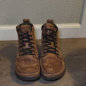 Boulder Boot Waterproof Lems Tan Leather Lace-Up Work Boots Size 10M-11.5W Q5